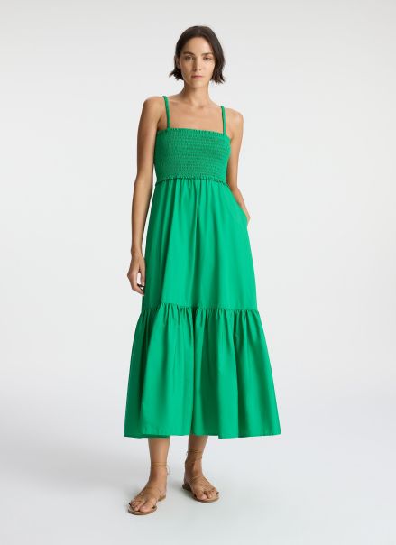 Austyn Cotton Dress Verde A.l.c Dresses Women