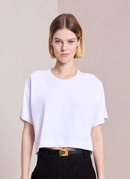 White Tees & Tanks Oliver Cotton Jersey Tee A.l.c Women
