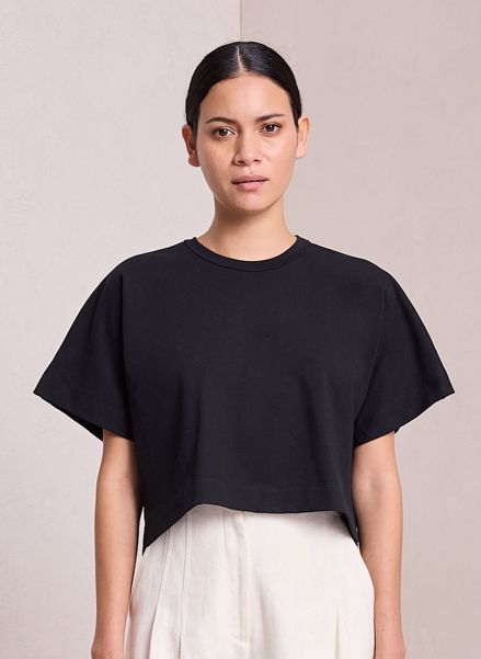 Oliver Cotton Jersey Tee Women Black A.l.c Tees & Tanks