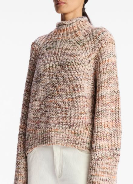Liv Marled Wool Sweater Sirocco Rose Marl Women A.l.c Sweaters