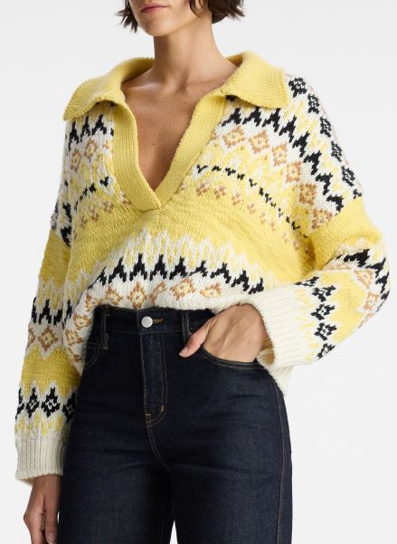 A.l.c Landry Wool Fairisle Sweater Sweaters Women Blonde Multi