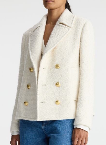 A.l.c Women Kensington Tweed Jacket Jackets & Coats Cream