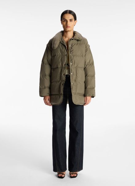 Huxley Quilted Convertible Jacket A.l.c Women Olive Jackets & Coats