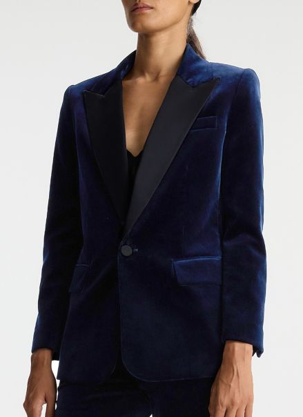 Navy Women Davin Ii Velvet Tuxedo Jacket Sets A.l.c