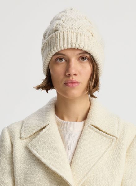 Oliver Wool Beanie A.l.c Women Accessories Off White