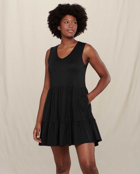 Certified Marley Tiered Sleeveless Dress Dresses Women Black Toad & Co