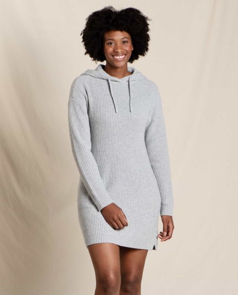 Performance Dresses Toad & Co Heather Grey Whidbey Hooded Sweater Dress Women