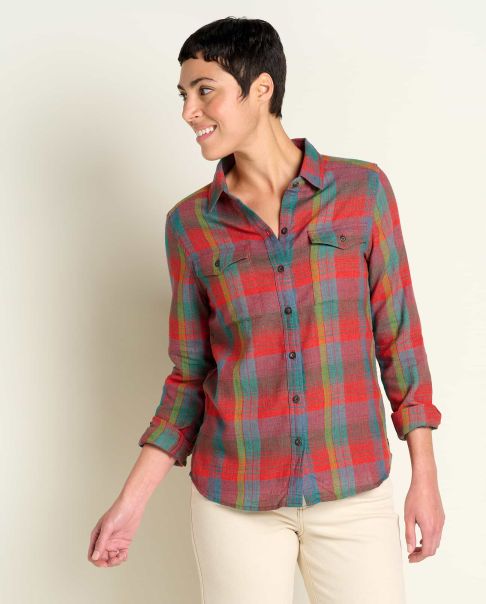 Women Intuitive Re-Form Flannel Shirt Tops & T-Shirts Winterberry Toad & Co