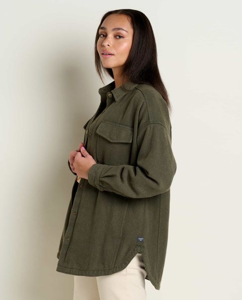 Trendy Conifer Shirt Jacket Women Tops & T-Shirts Olive Toad & Co