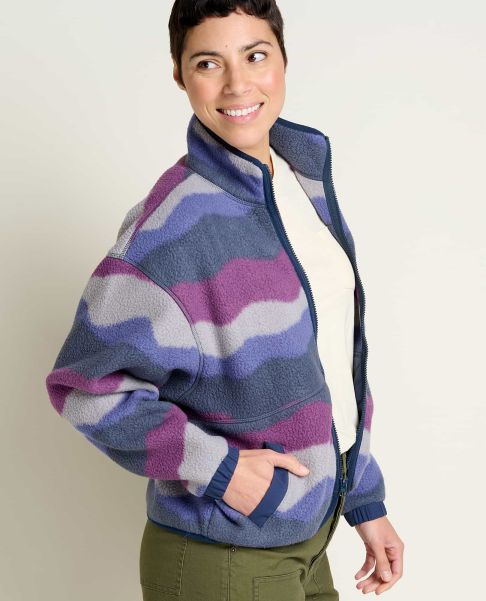 Toad & Co Mountain Print Women Tops & T-Shirts Online Women's Campo Fleece Jacket
