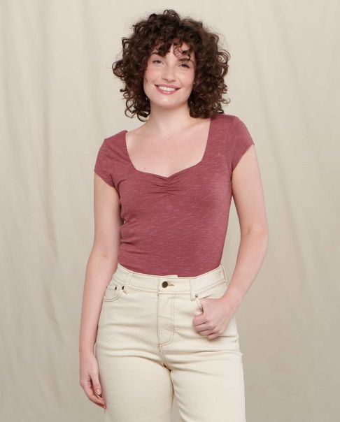 Wild Ginger Tops & T-Shirts Organic Toad & Co Women Gemma Short Sleeve Bodysuit