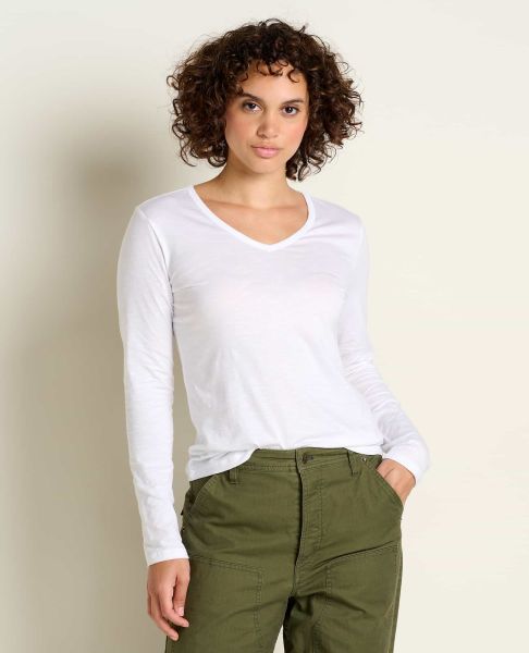 White Marley Ii Long Sleeve Tee Women Tops & T-Shirts Efficient Toad & Co
