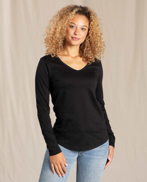 Tops & T-Shirts Black Women Sumptuous Toad & Co Marley Ii Long Sleeve Tee