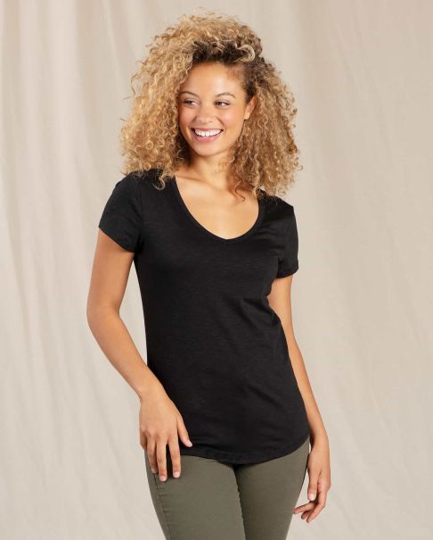 Custom Tops & T-Shirts Black Women Marley Ii Short Sleeve Tee Toad & Co