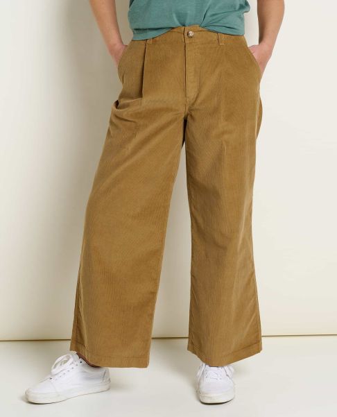 Coupon Women Pants Honey Brown Scouter Cord Pleated Pull On Pant Toad & Co
