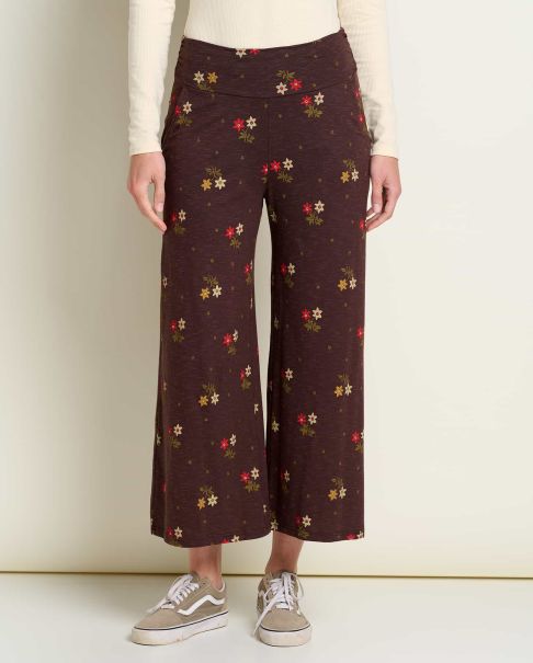 Chaka Wide Leg Pant Toad & Co Women Pants Time-Limited Discount Carob Duo Print