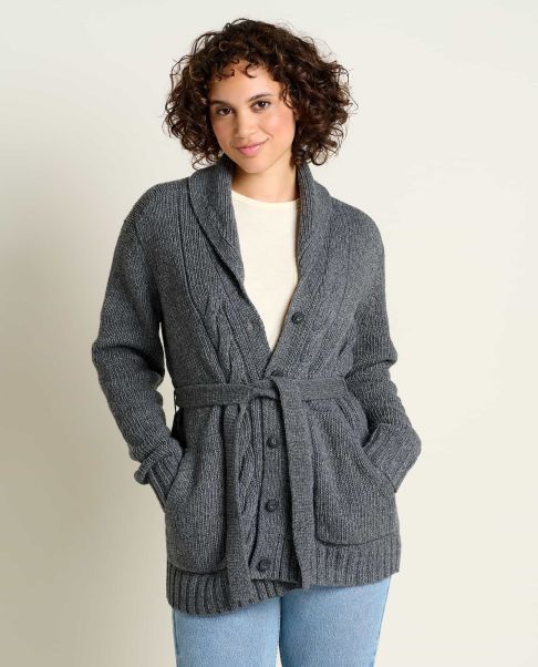 Black Heather Sweaters Toad & Co Women Price Meltdown Ginn Cable Cardigan
