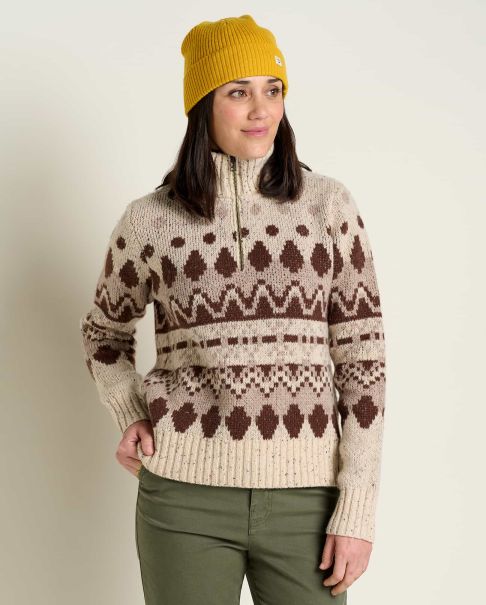 Ergonomic Toad & Co Sweaters Women Dark Roast Women's Wilde Quarter Zip Sweater