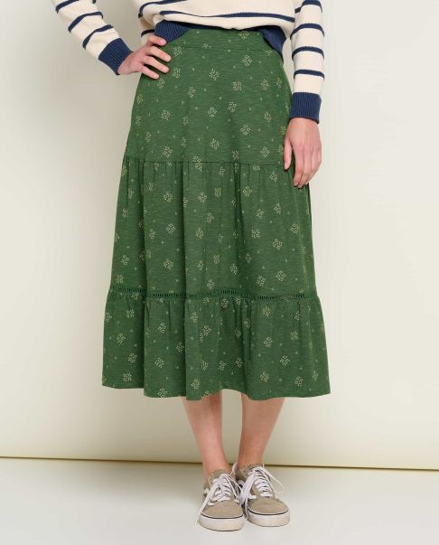 Skirts & Skorts Marigold Tiered Midi Skirt Affordable Women Toad & Co Pasture Geo Print