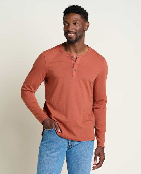 Men's Primo Long Sleeve Henley Toad & Co Intuitive Cinnamon Shirts Men