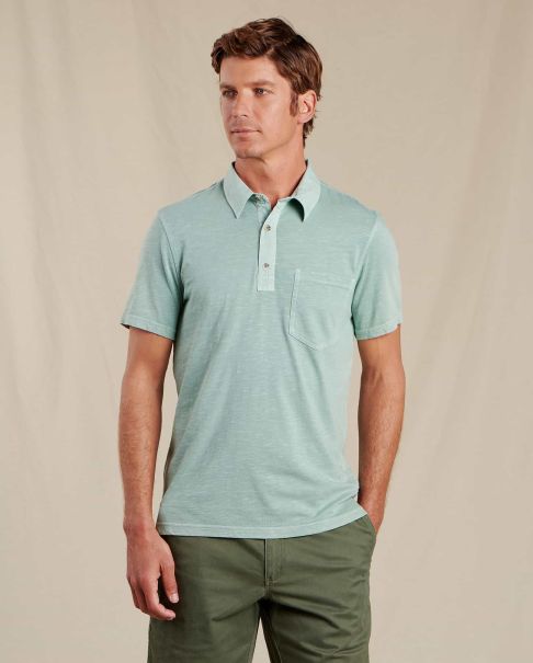 Special Deal Men Shirts Toad & Co Men's Primo Short Sleeve Polo Pale Slate