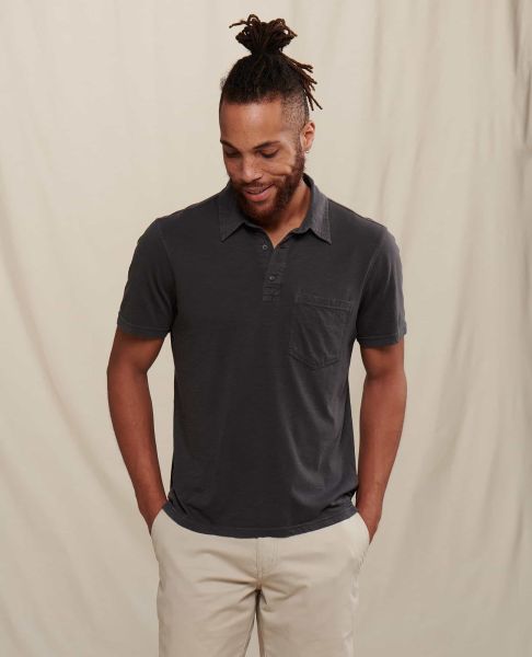 Men's Primo Short Sleeve Polo Shirts Soot Men Smart Toad & Co