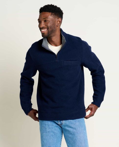 Sleek Jackets & Layers True Navy Men Toad & Co Kennicott Quarter Zip Sweater