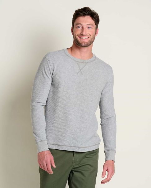 T-Shirts Toad & Co Framer Ii Long Sleeve Crew Heather Grey Men Special Deal