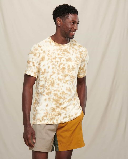 Men Chic Men's Primo Short Sleeve Crew T-Shirts Kelp Tie Dye Toad & Co